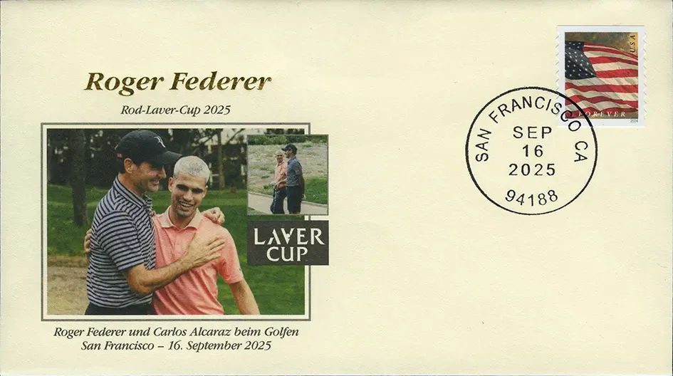 2025, Roger Federer - Rod-Laver-Cup 2025 - beim Golfen mit Alcaraz