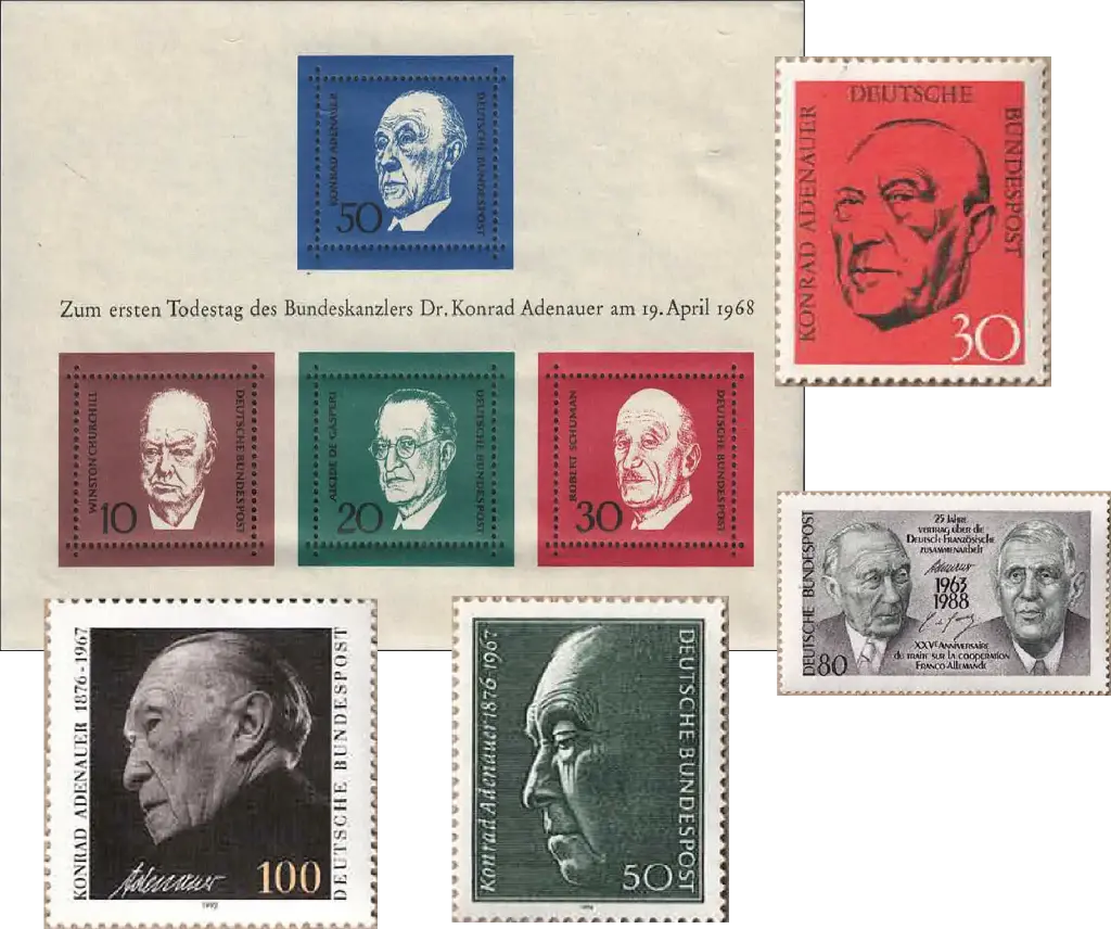 1968, 1 Sonderblock, 4 Briefmarken, BRD