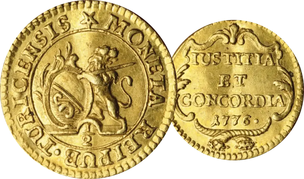 1776, Halbdukat Zürich