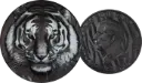 2025, 5 Dollars, Black & White - Tiger, Cook Islands