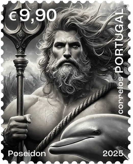 2025, Held*innen der Mythologie "Poseidon", Schwarz, Portugal
