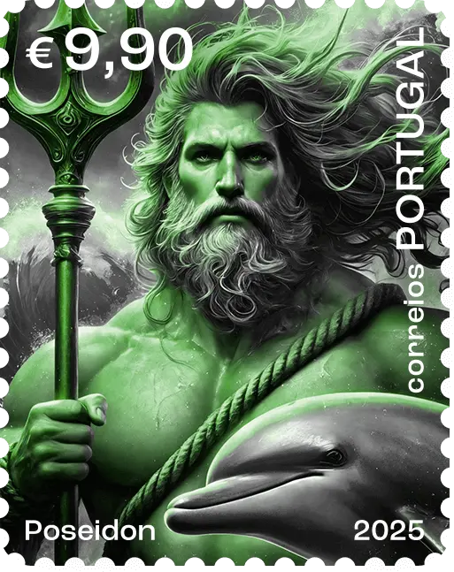 2025, Held*innen der Mythologie "Poseidon", Grün, Portugal 