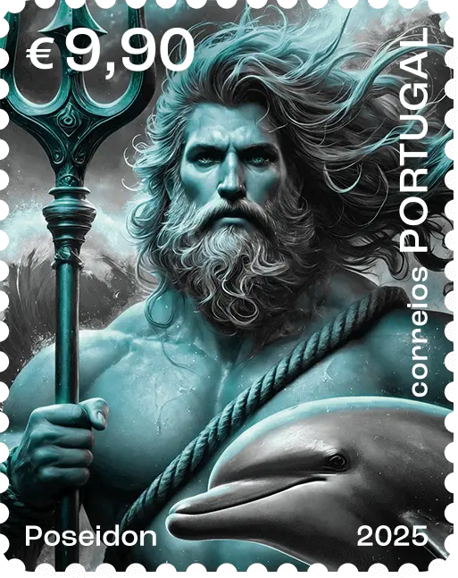 2025, Held*innen der Mythologie "Poseidon", Blau, Portugal  