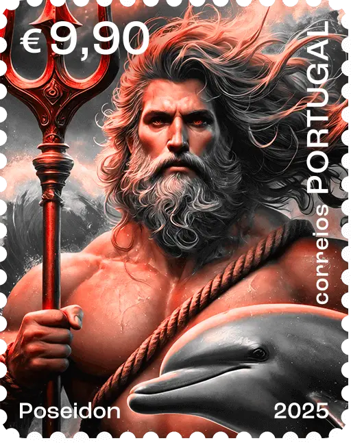 2025, Held*innen der Mythologie "Poseidon", Rot, Portugal