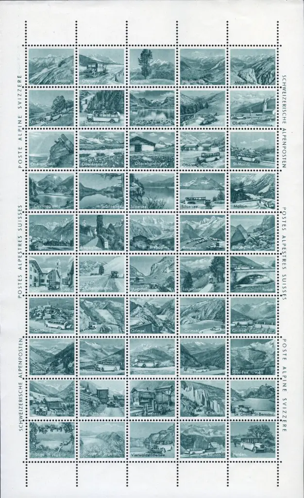1943 Versuchsdrucke Schweizerische Alpenposten