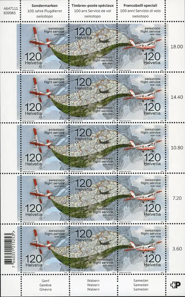 2026, 100 Jahre Flugdienst swisstopo