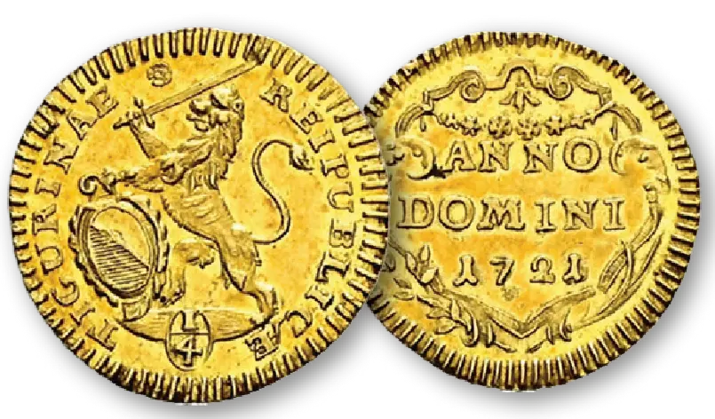 1721, Vierteldukat Zürich