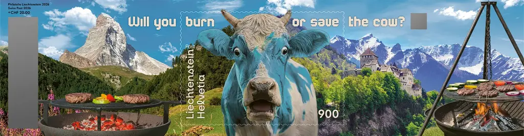 2026, Crypto Stamp "Kuh blau" - CHLI 3.0