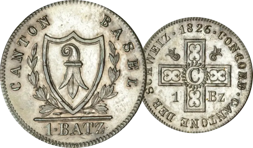 1826, 1 Batzen Basel