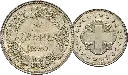 1860, 2 Fr. Silber-Kursmünze, Probeprägung