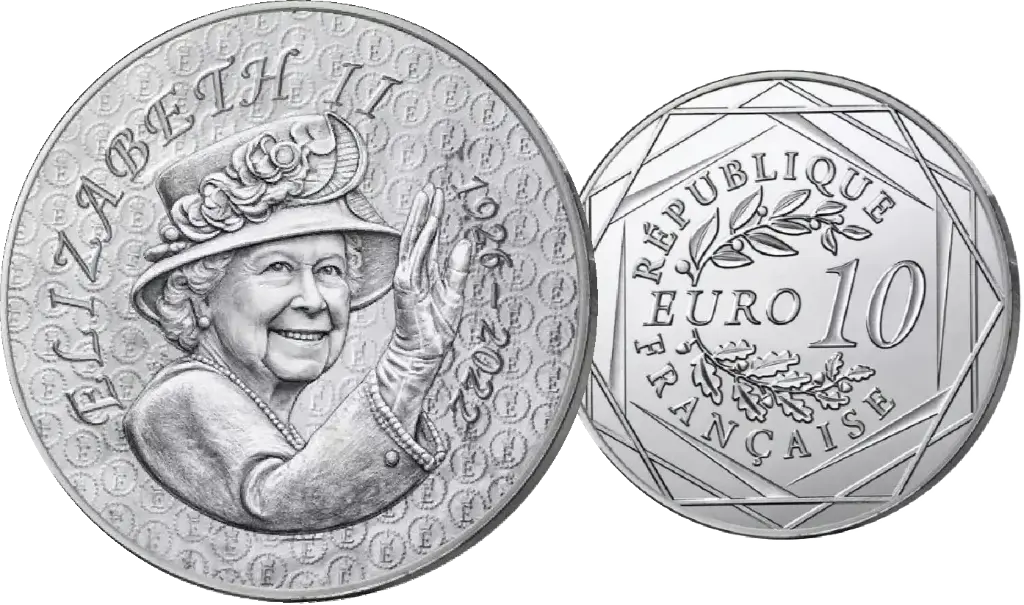 2026, 10 Euro, 100. Geburtstag Queen Elisabeth II, Frankreich