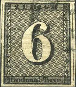 1843, Zürich 6, Type III 