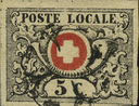 Waadt 5, seltene, schwarze Genfer-Rosette