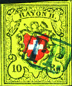 10 Rp. schwarz-rot-gelb, Type 24, Stein A3 (RU)