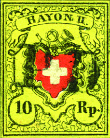 Type 35, Stein B (LO), schwarzes PD von Lausanne, sauber und farbenfrisch, voll- bis breitrandig, in einwandfreier Erhaltung.