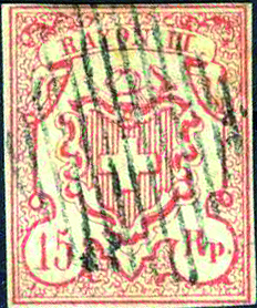 15 Rp. fahlrot, Type 3