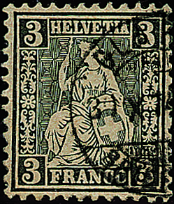 3 Rp. schwarz