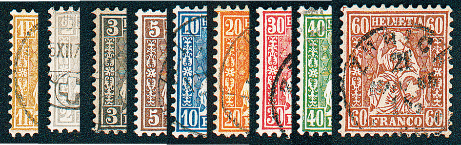 1862-1864, Sitzende Helvetia, gezähnt