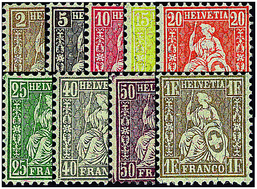 1881, Sitzende Helvetia, gezähnt