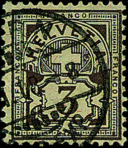 3 Rp. bräunlichgrau