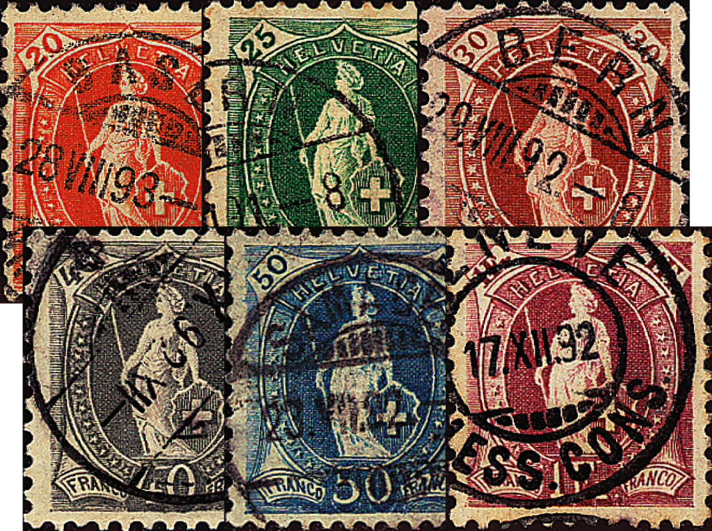 1891-1898, Stehende Helvetia