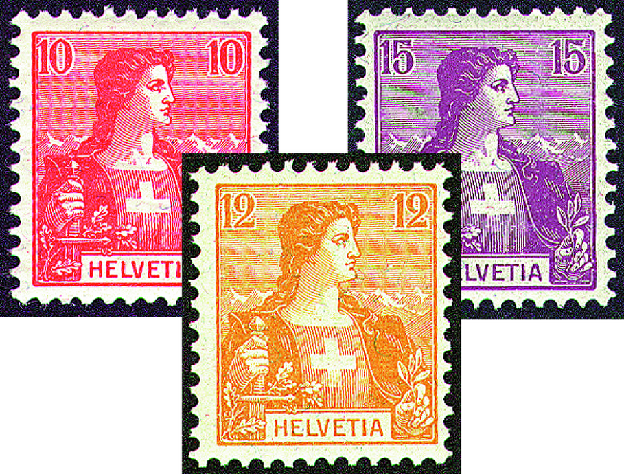 1907, Neue Zeichnungen, Helvetia Brustbild I