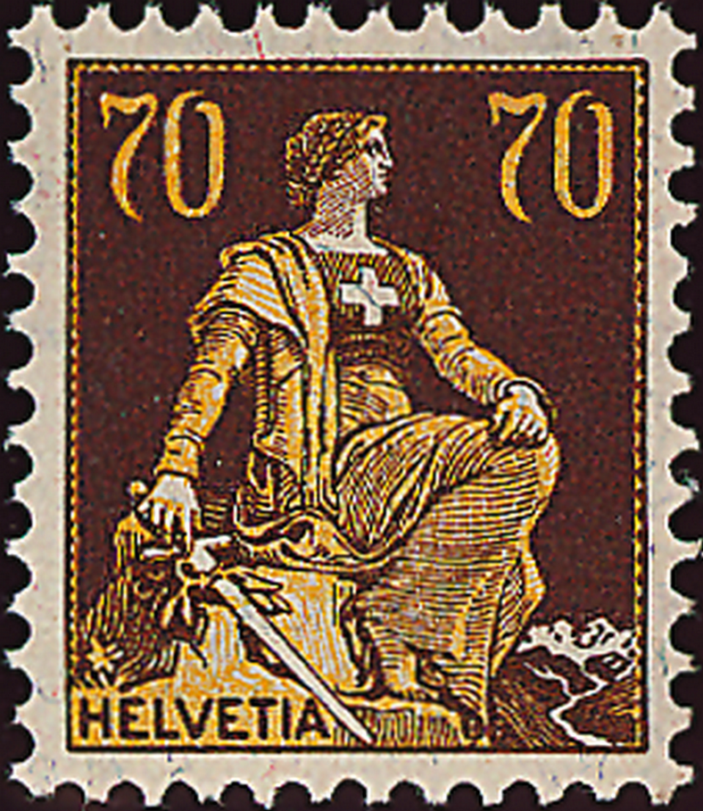 70 Rp. dunkelbraun-gelb