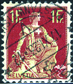 1 Fr. karmin-grün