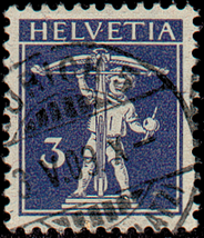 3 Rp. blauviolett, Type 1