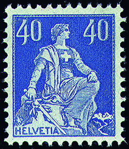 40 Rp. ultramarinblau