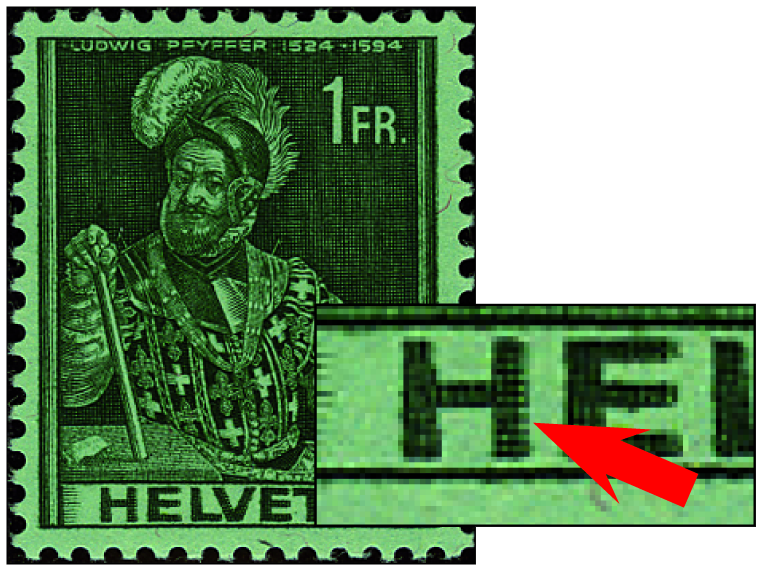 100 Rp. Oberst Ludwig Pfyffer, "Doppelprägung"