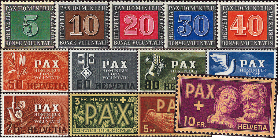 1945, Gedenkausgabe zum Waffenstillstand in Europa (Paxmarken)