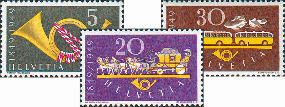1949, 100 Jahre Eidgenössische Post