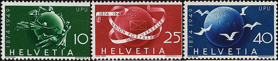 1949, 75 Jahre Weltpostverein