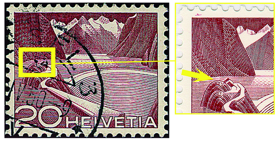 20 Rp. Stausee, bräunlichkarmin, Urtype