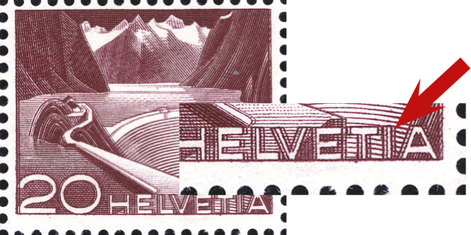 20 Rp. Stausee, "Grosse Doppelprägung"