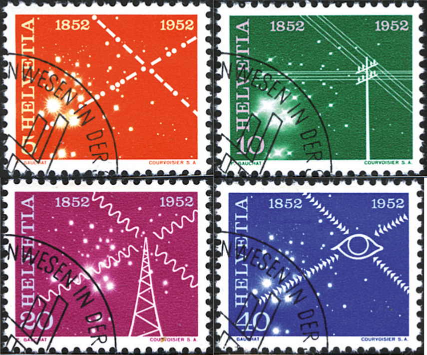 1952, 100 Jahre elektrisches Nachrichtenwesen in der Schweiz