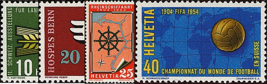 1954, Werbe- und Gedenkmarken