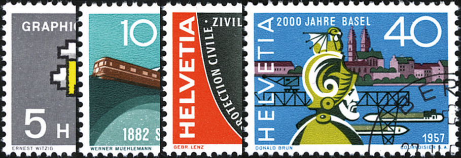 1957, Werbe- und Gedenkmarken