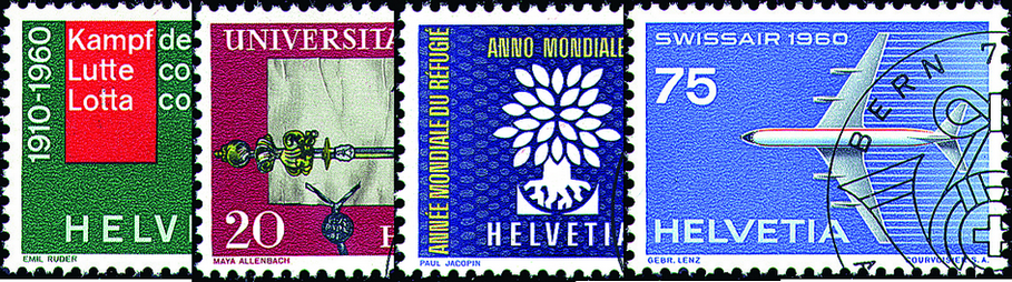 1960, Werbe- und Gedenkmarken