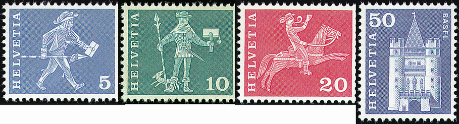 1960-1968, Postgeschichtliche Motive und Baudenkmäler