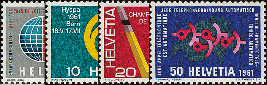 1961, Werbe- und Gedenkmarken