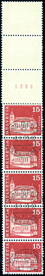 15 Rp. Appenzell, Elferstreifen