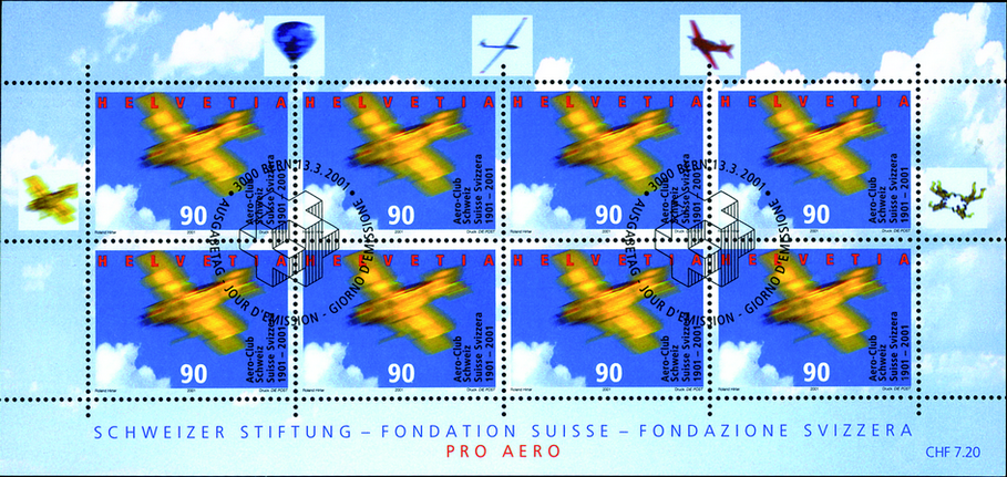 90 Rp. 100 Jahre Aeroclub Schweiz
