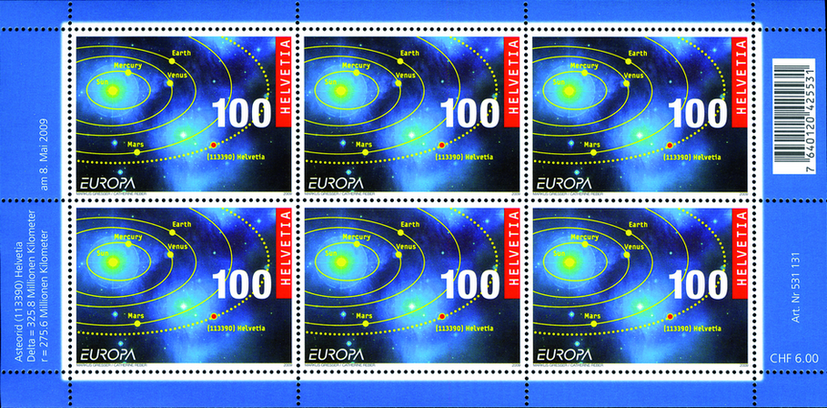 100 Rp. Astronomie - Asteroid Helvetia