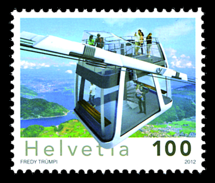 100 Rp. Weltneuheit Stanserhorn-Cabrio-Luftseilbahn