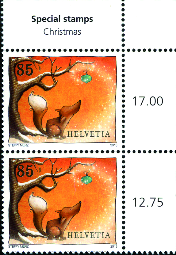 85 Rp. Fuchs, &quot;Grosser roter Strich senkrecht&quot;