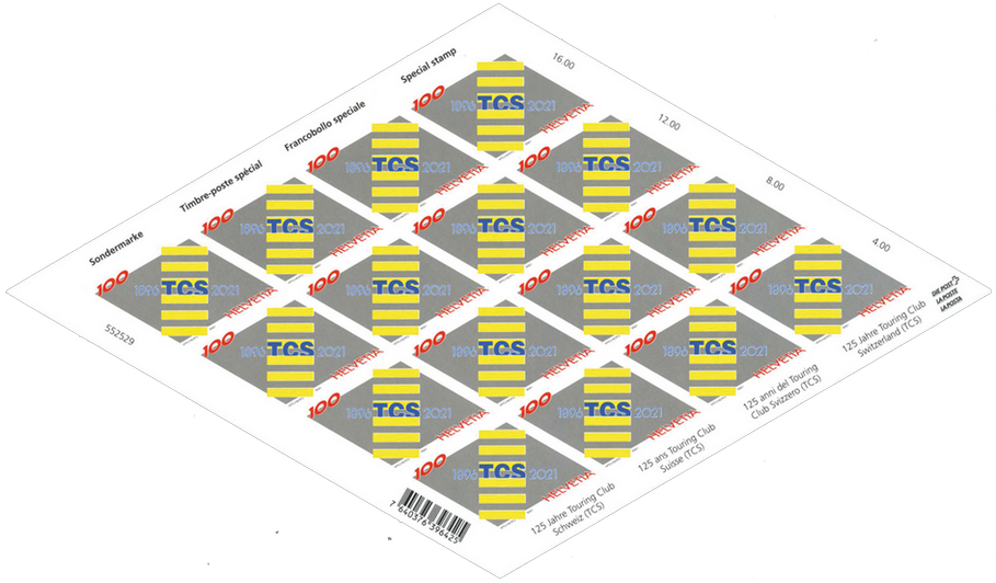 100 Rp. 125 Jahre TCS, "Ungezähnt statt gezähnt"