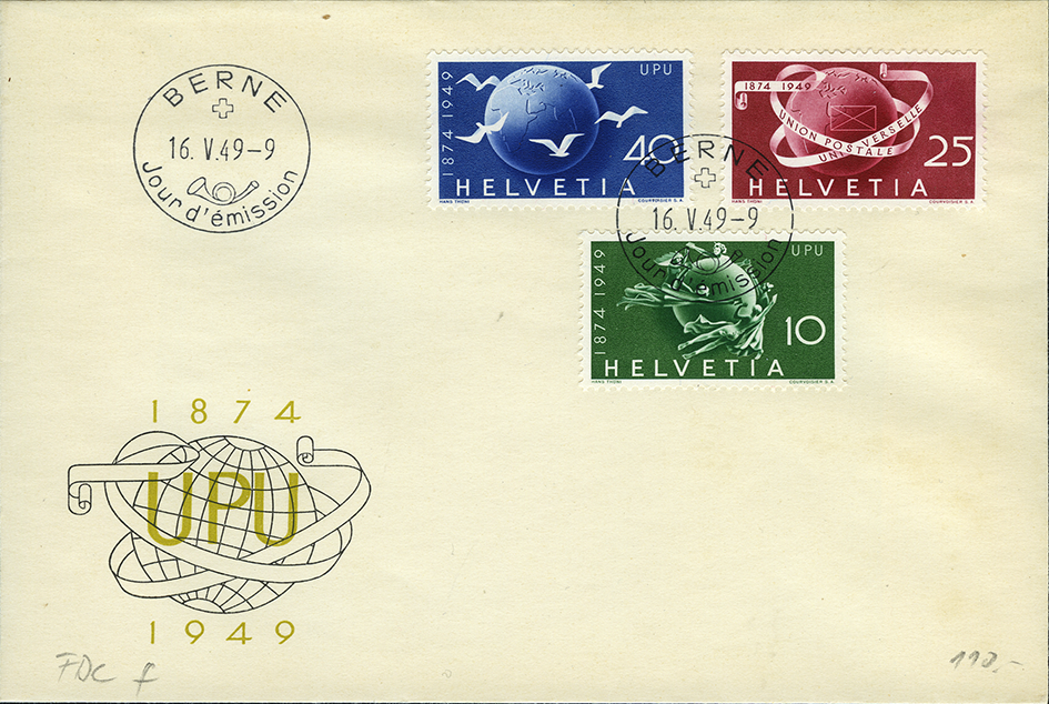1949, 75 Jahre Weltpostverein, f