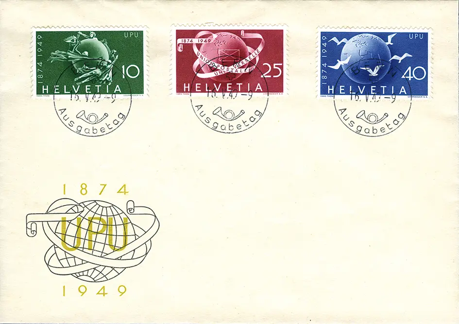1949, 75 Jahre Weltpostverein, d